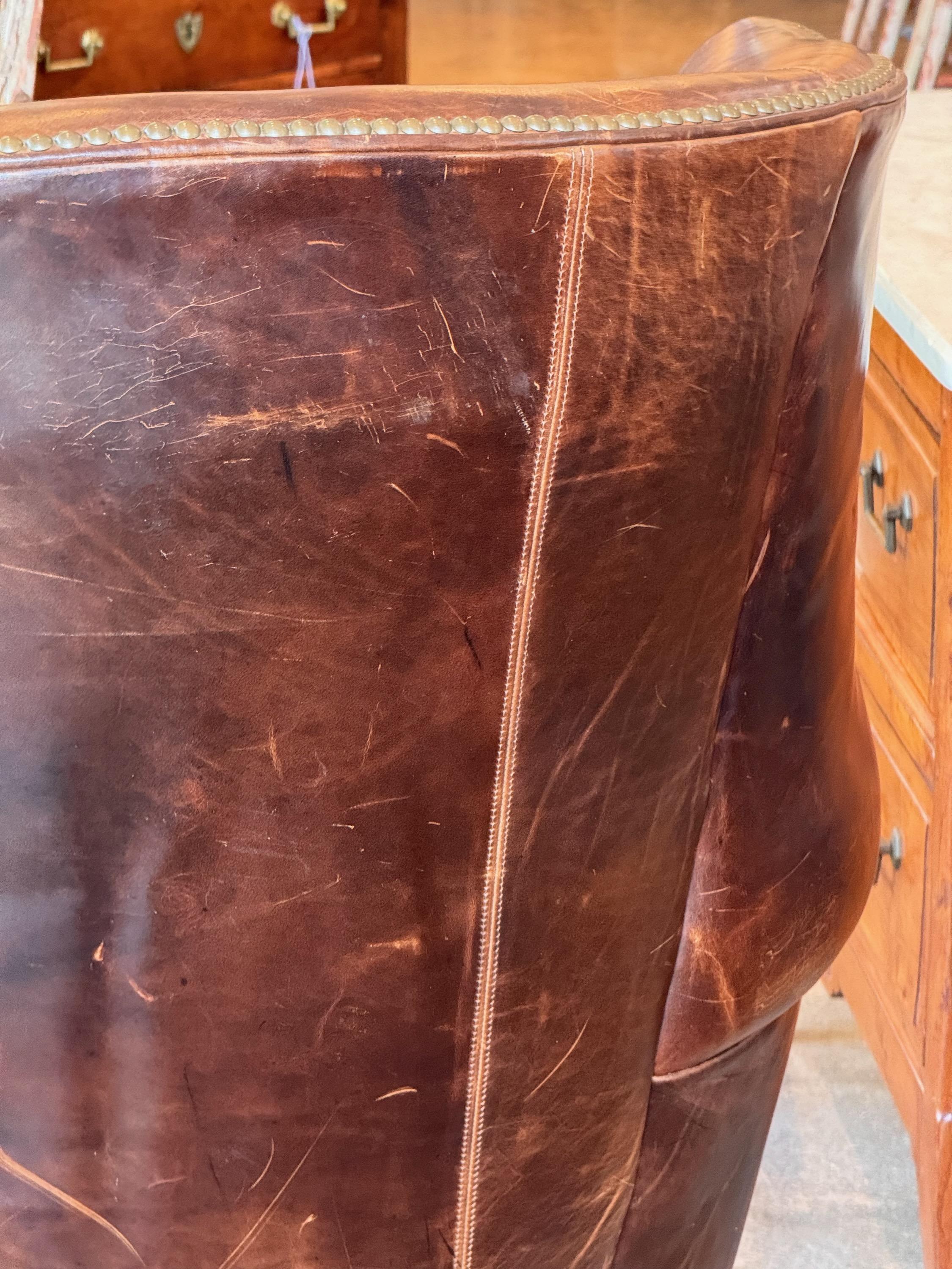 Vintage Lillian August Leather Chair 3