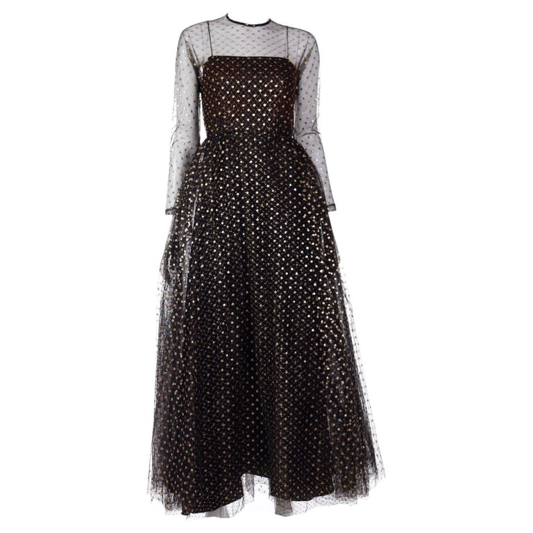 Lillie Rubin Soutache Taffeta Black Dress