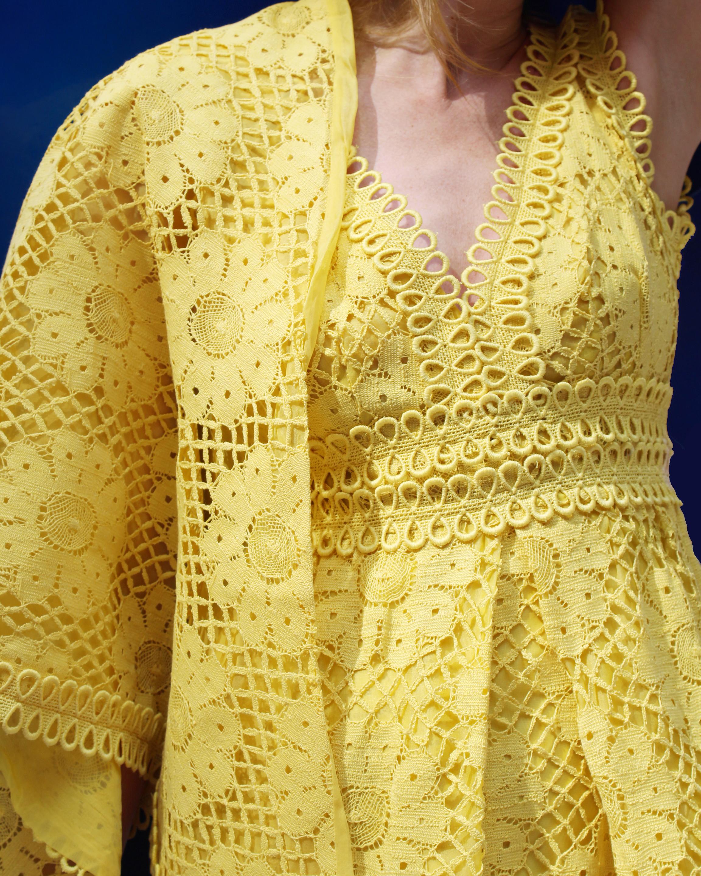 Vintage Lillie Rubin Crochet Lace Column Dress For Sale 6