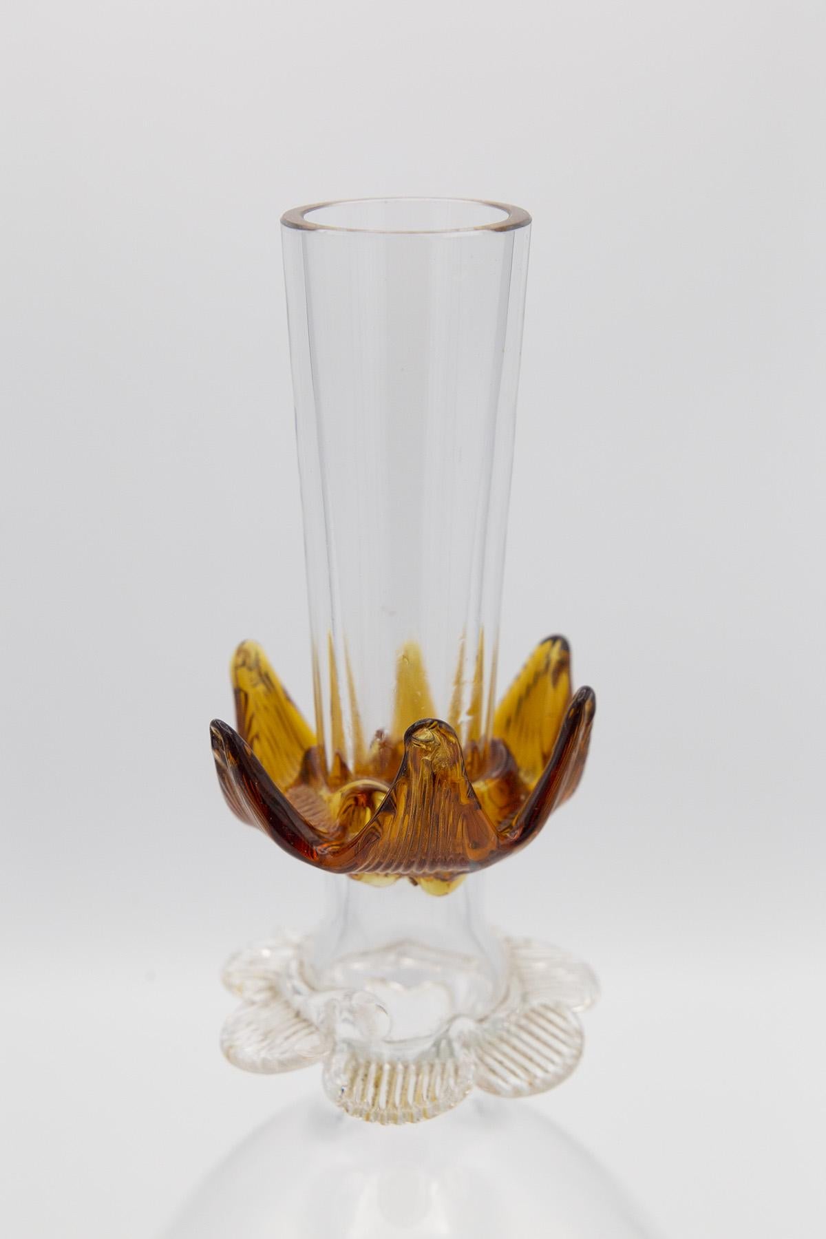 Mid-Century Modern Vintage Lily Vase in Murano Glass