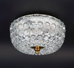 LÁMPARA de techo vintage limburg de cristal burbuja modelo A 643 empotrable años 70