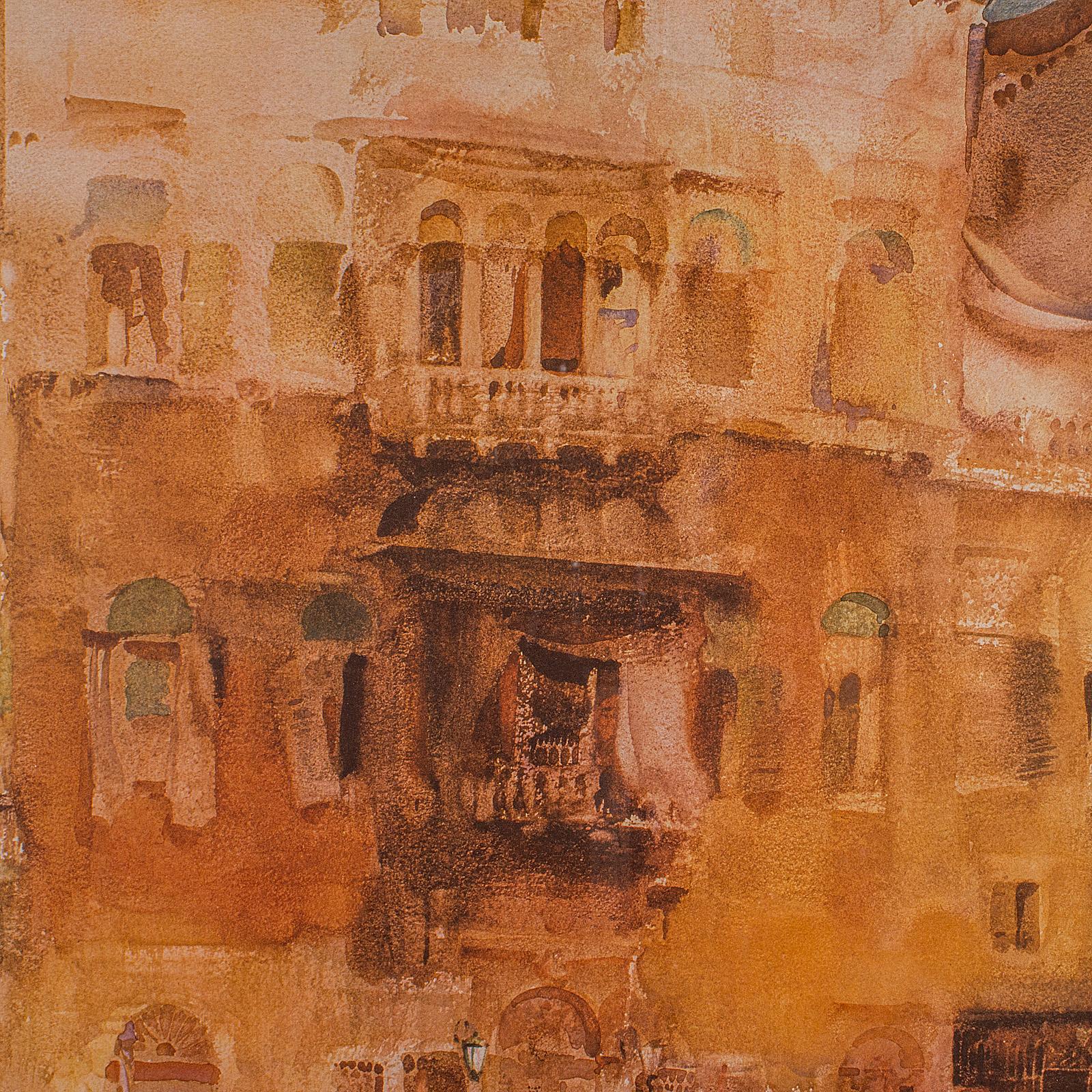 Impression d'art vintage en édition limitée, canal de Venise, encadrée, William Russell Flint en vente 1