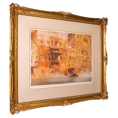 Vintage Limited Edition Art Print, Venice Canal, Framed, William Russell Flint
