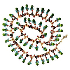 Vintage Limited Edition CHRISTIAN DIOR Gripoix Glass Enamel Belt Necklace