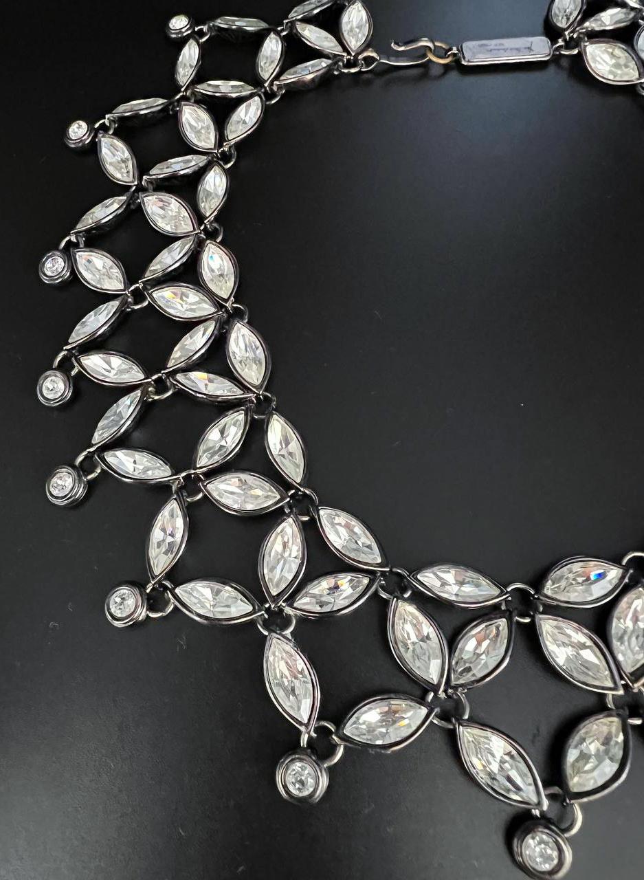 Vintage limited edition Robert Goossens for Yves Saint Laurent crystal collar    In Good Condition For Sale In New York, NY