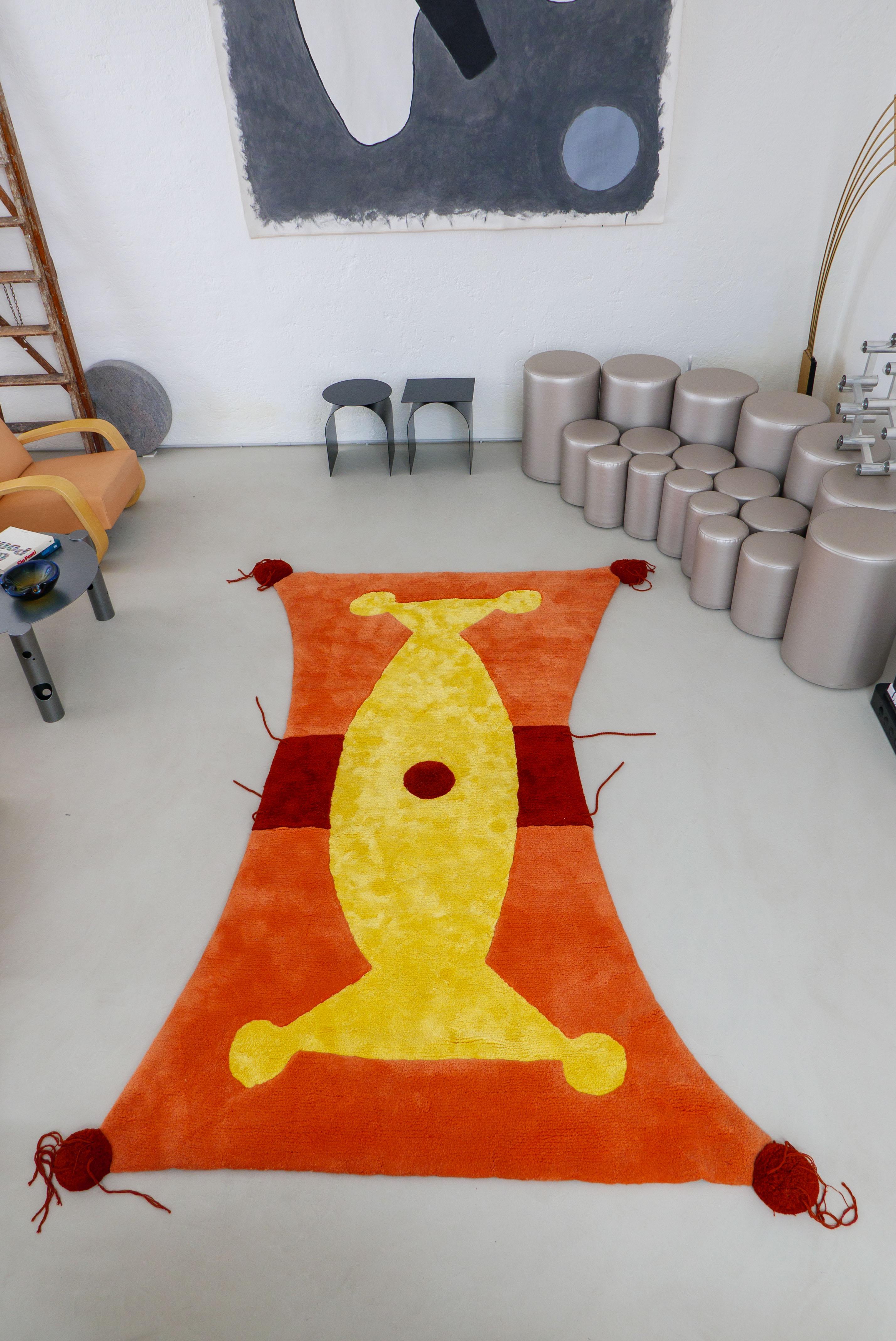 Late 20th Century Vintage Limited Edition Rug by Claude Picasso Son of Pablo for Rapsel, 1990s For Sale