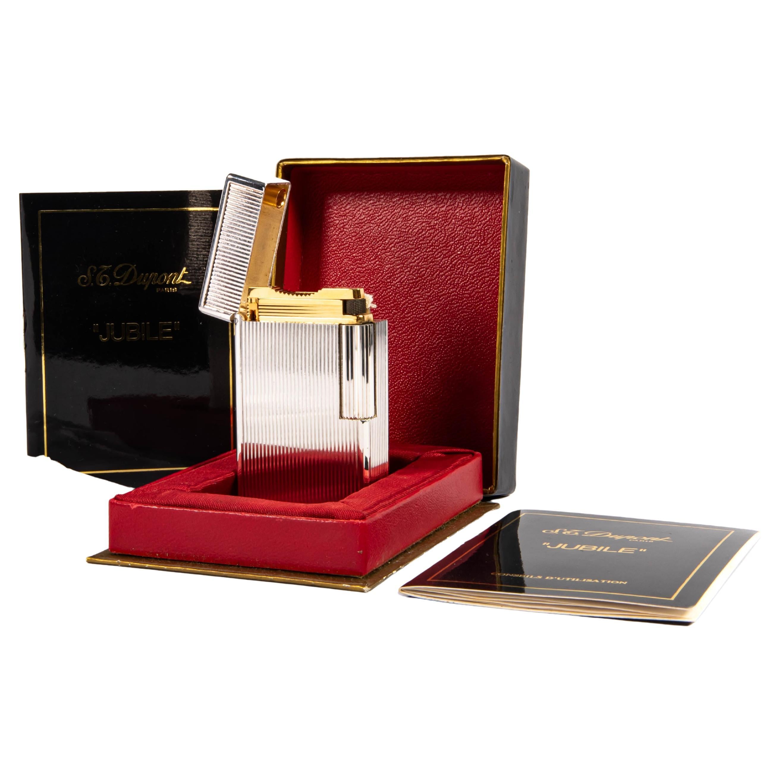 Vintage Limited Edition S.T. DUPONT Petrol Lighter Jubilé in Box 1991 For Sale