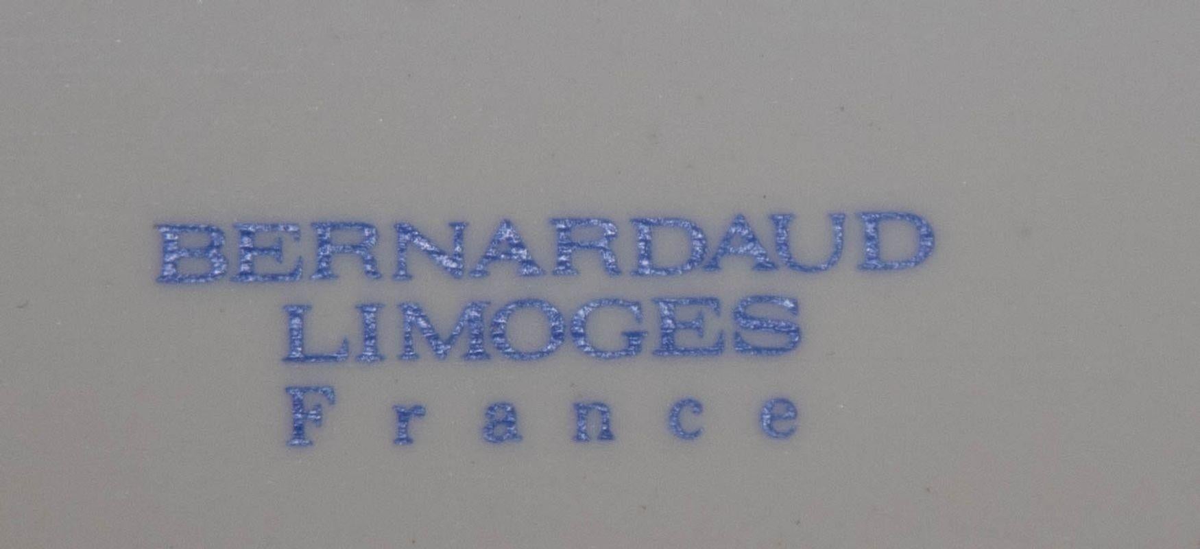 20th Century Vintage Limoges Bernardaud Asian Imari Pattern Porcelain Cake Handled Tray