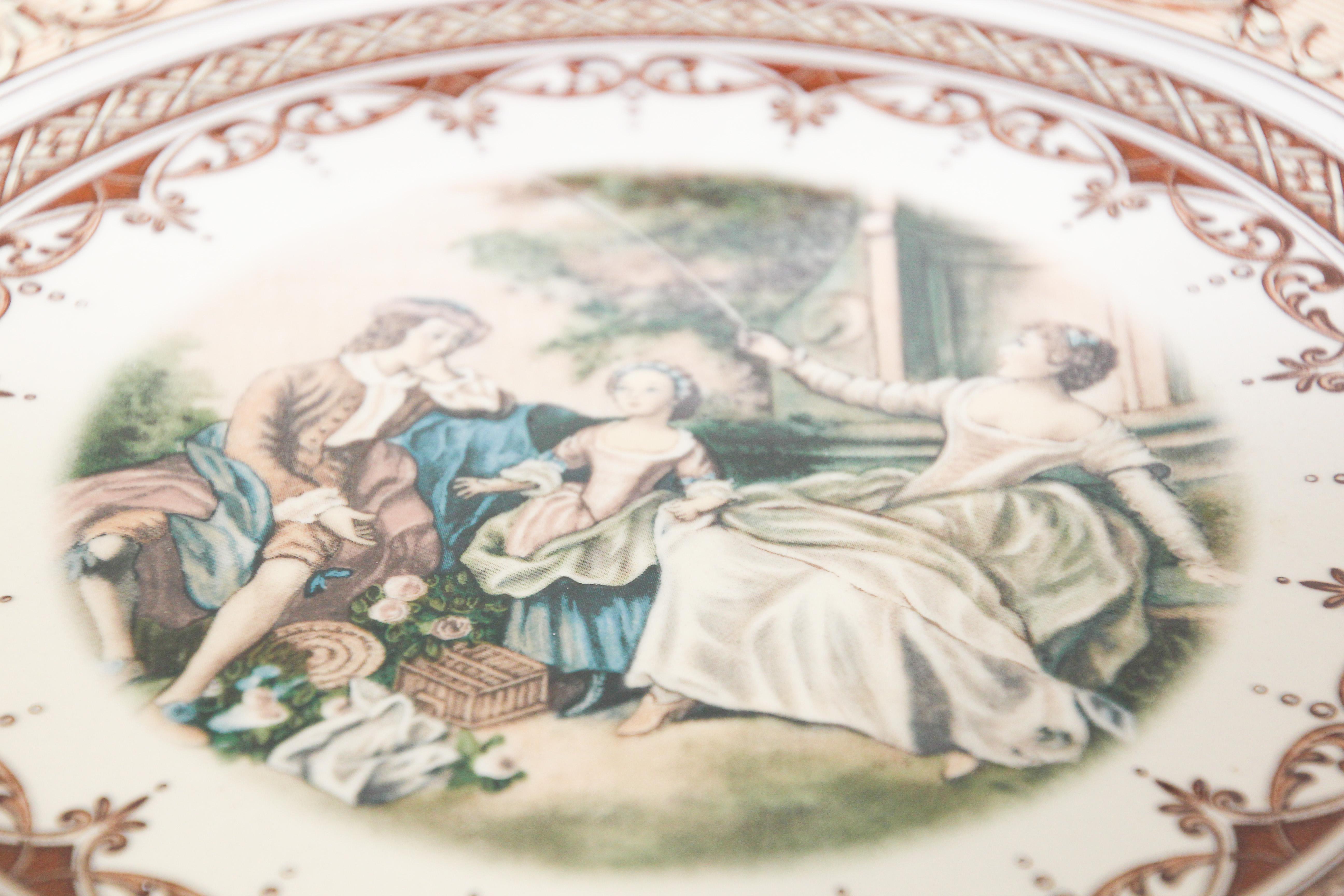 Vintage Limoges Collectible Large Porcelain Bowl Handmade in France For Sale 2