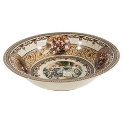 Antique Limoges Collectible Large Porcelain Bowl Handmade in France