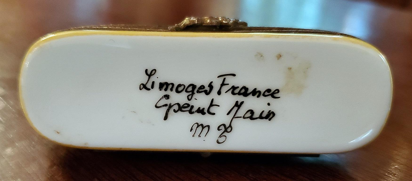 French Vintage Limoges Doberman Pinscher Ring Box