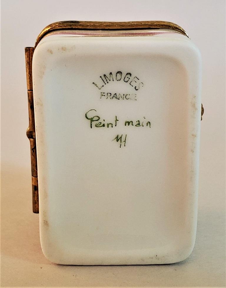 20th Century Vintage Limoges Domed Casket Ring Box