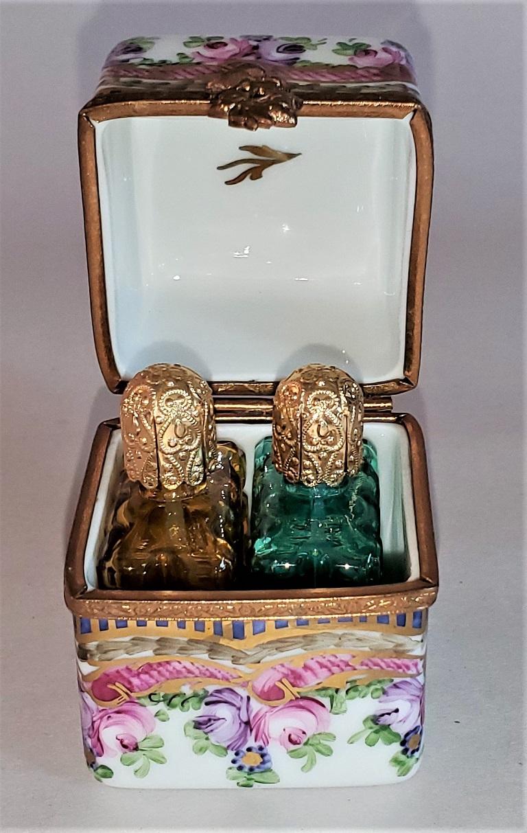 Vintage Limoges Double Bottle Perfume Box 3