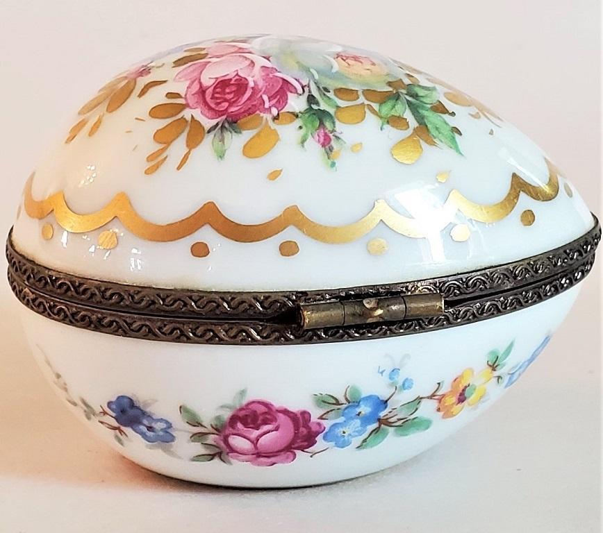limoges egg trinket box