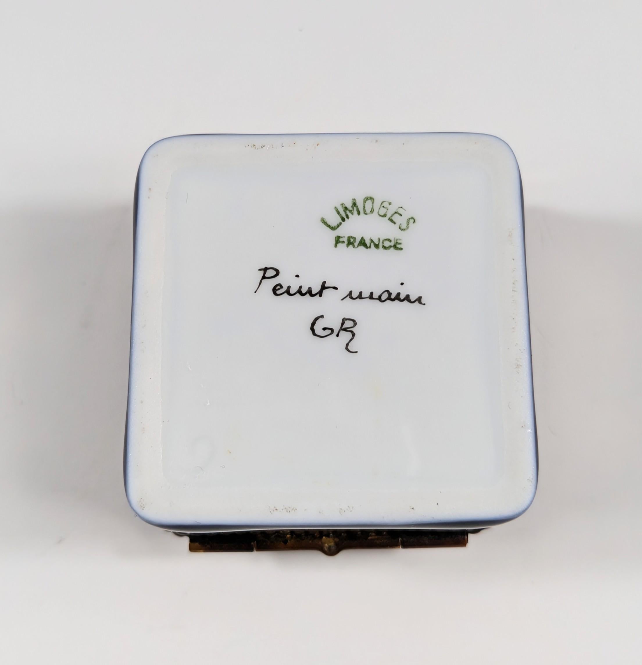 Joyero Vintage Limoges Francia con  Escena rural en Excelente estado para la venta en BILBAO, ES