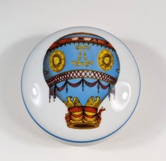 Vintage Limoges France Jewelry Box with Hot Air Balloon