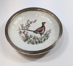 Vintage Limoges France Mini Plate with Bird Scene