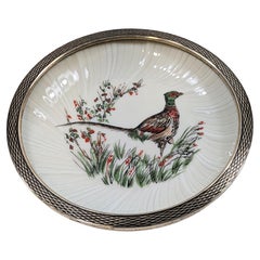 Vintage-Miniteller aus Limoges, Frankreich, Vintage mit Vogelszene