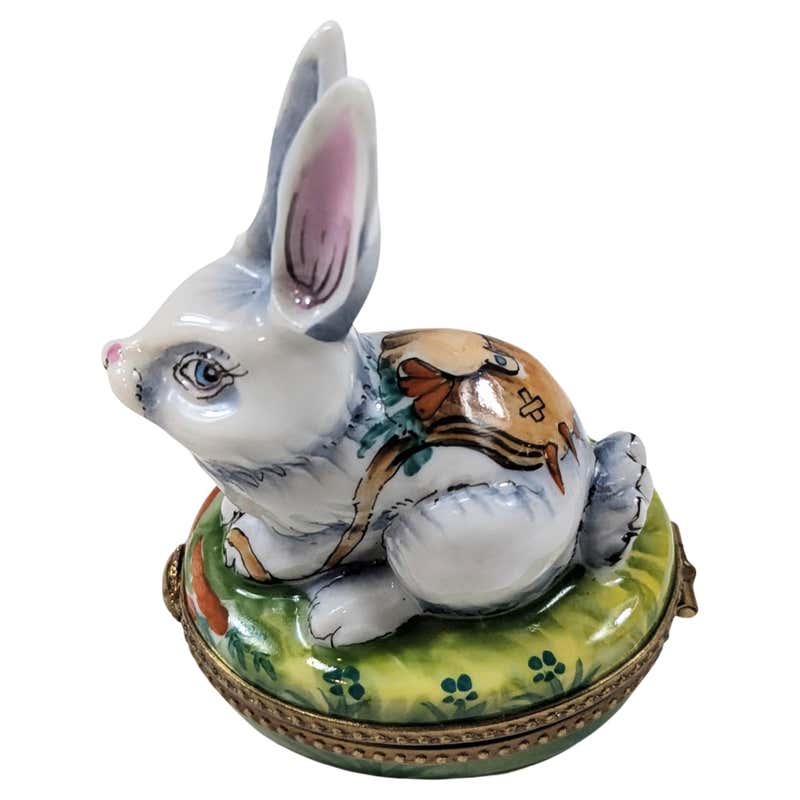 Vintage Limoges France Jewelry Box with Bird Scene For Sale at 1stDibs