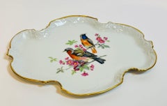 Vintage Limoges France Porcelain Plate Hand-painted with Bird Decor Collectible