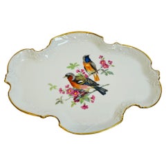 Vintage Limoges France Porcelain Plate Hand-painted with Bird Decor Collectible