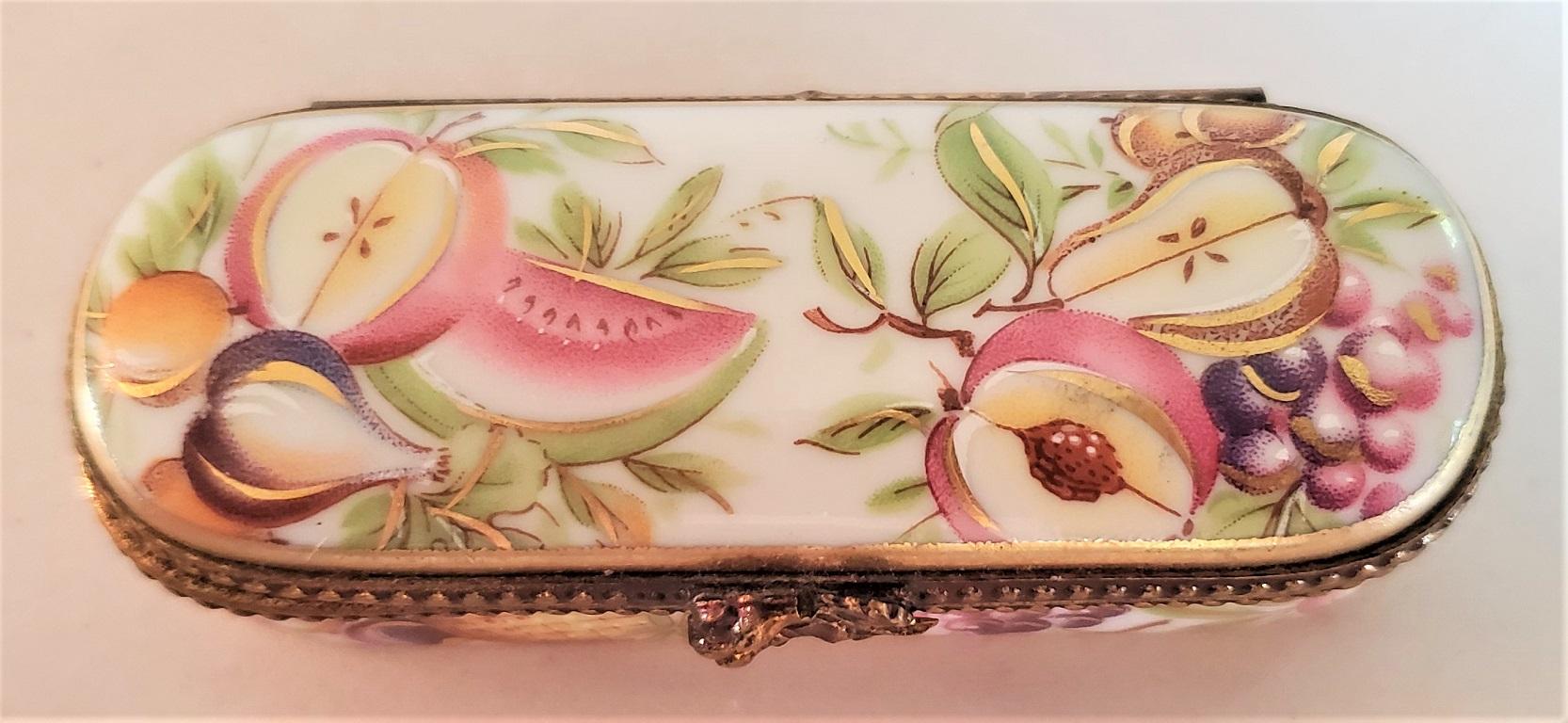 Porcelain Vintage Limoges French Accents Trinket Box