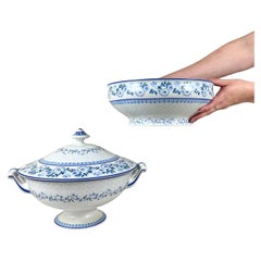 Vintage Limoges French Soup Tureen & Large Serving Bowl Set - Prix pour la paire