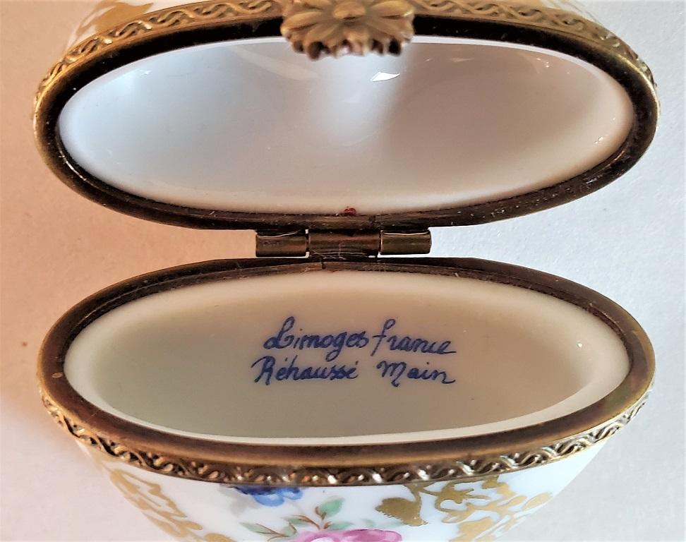 Hand-Painted Vintage Limoges Heart Shaped Box