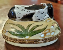 Vintage Limoges King Charles Spaniel Ring Box