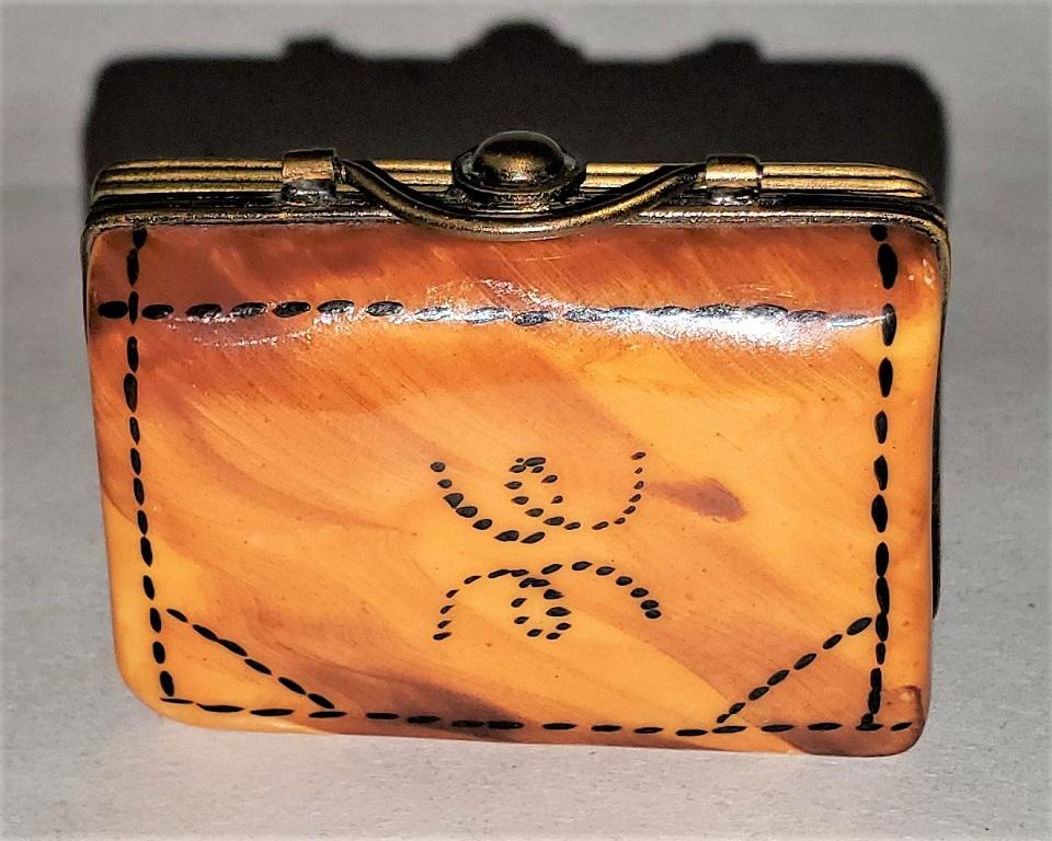 Vintage Limoges Leather Briefcase Box 2
