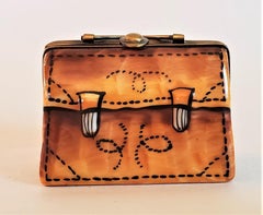 Limoges-Leder-Aktentaschenschachtel