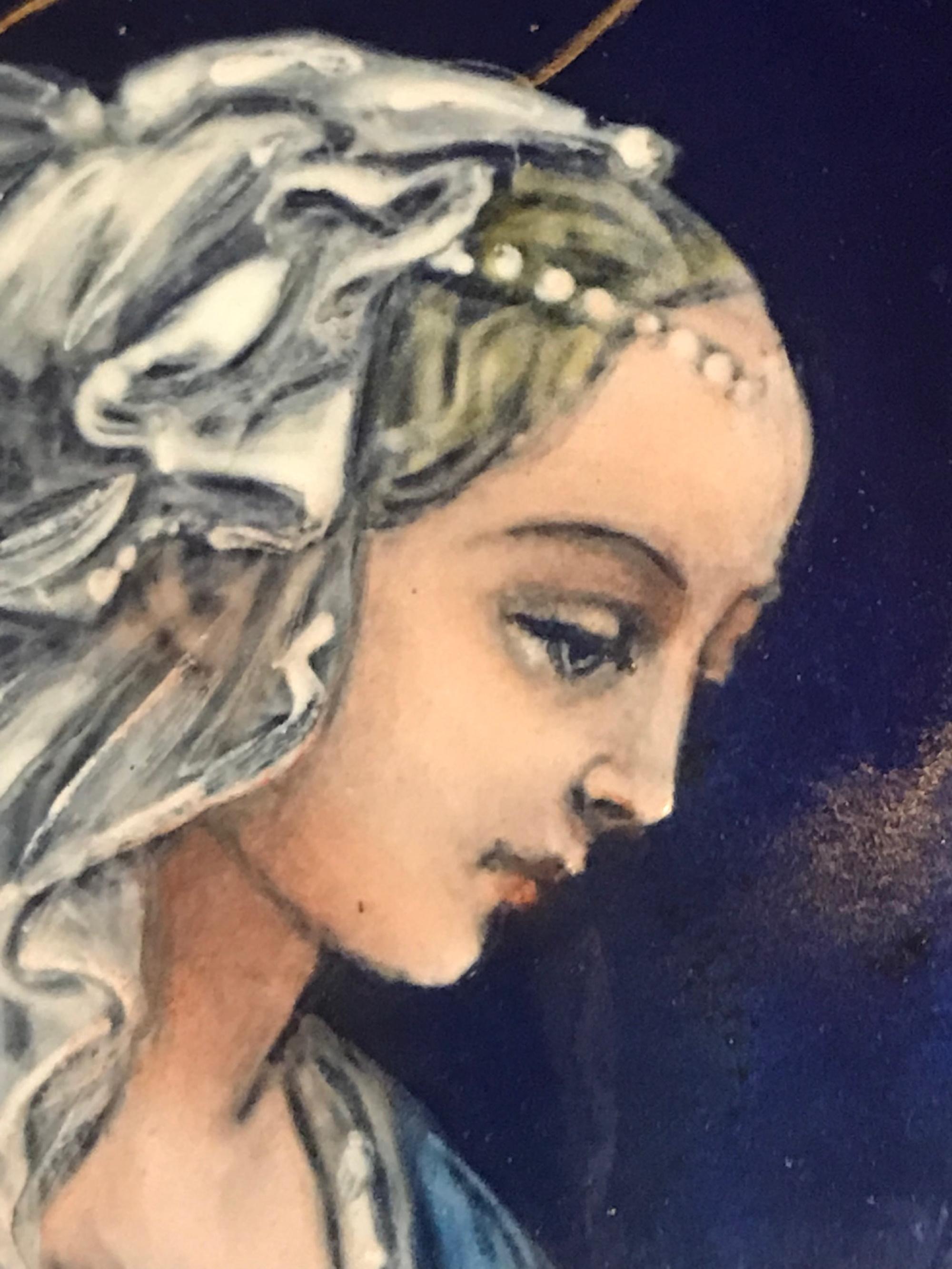 enamel on copper painting