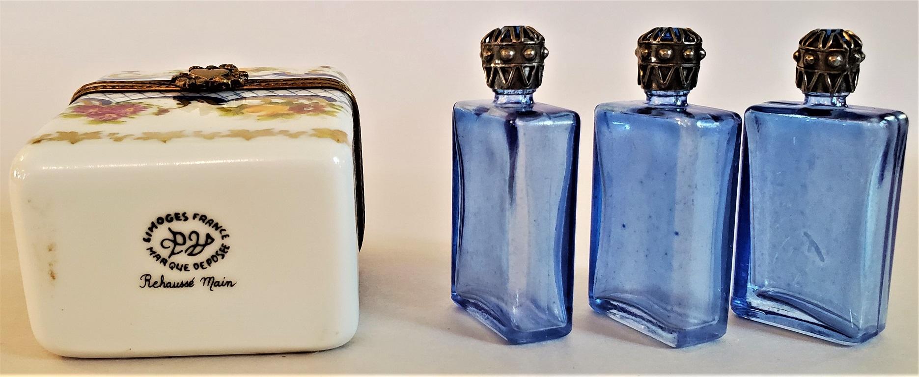 Vintage Limoges Perfume Box with Bottles 6