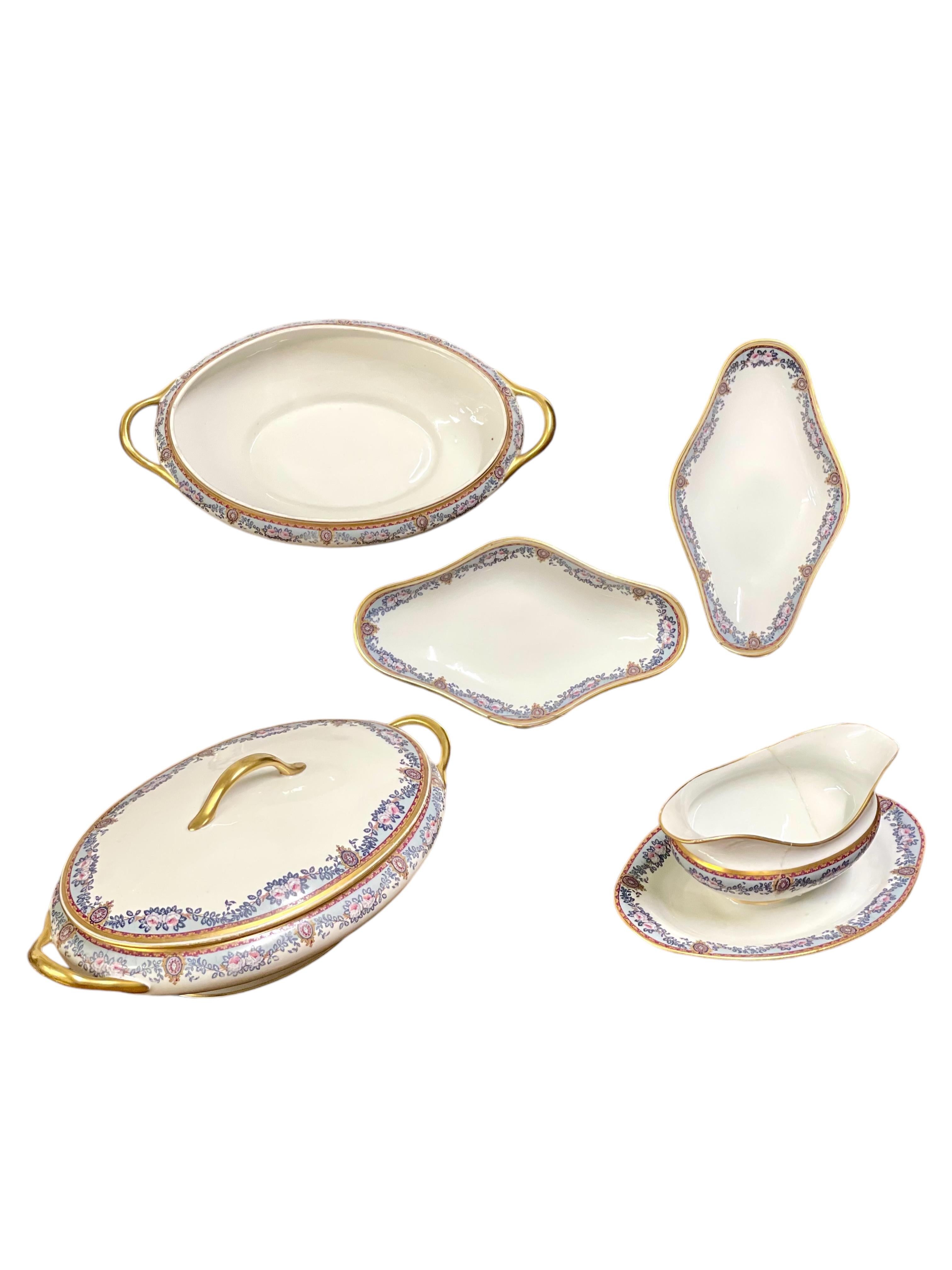 Vajilla de porcelana Limoges Vintage - 80 piezas en venta 8