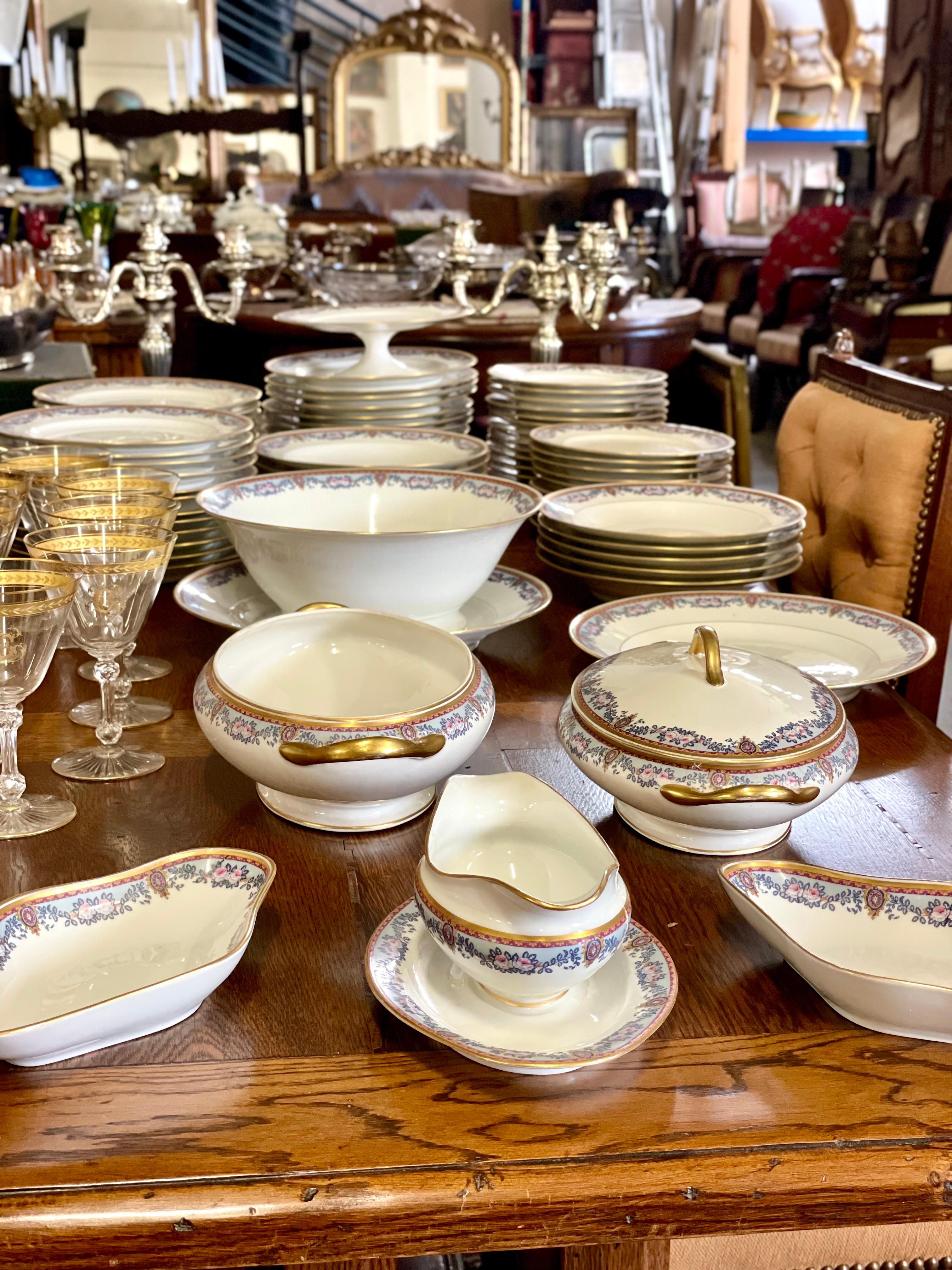 Vajilla de porcelana Limoges Vintage - 80 piezas en venta 12