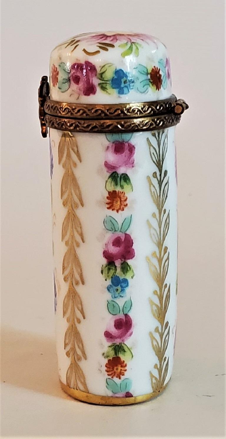 Hand-Painted Vintage Limoges Tall Ring Box