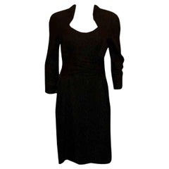 Retro Linda Cierach Black Silk Dress