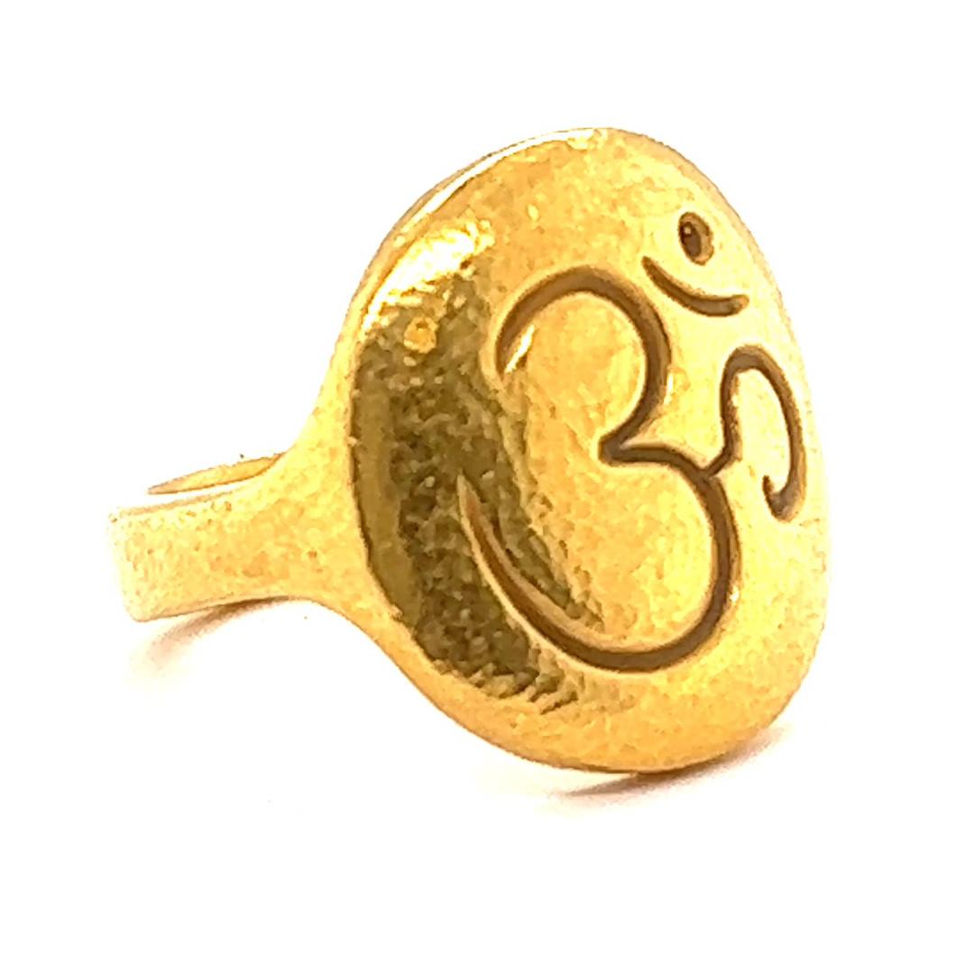 Linda Lee Johnson: OM-Ring aus 21 Karat Gold, Vintage für Damen oder Herren