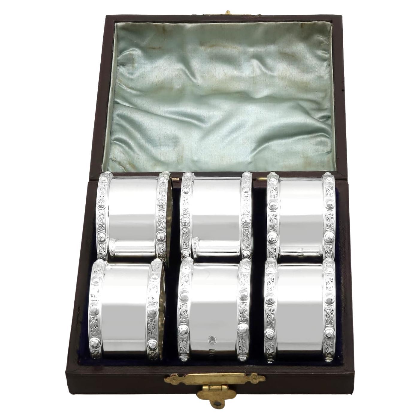Servilleteros vintage de plata de ley estilo Lindisfarne (1961/1978)