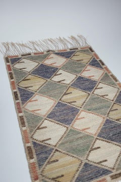 Vintage Linen and Wool "Linenknoppen" Tapestry in the Style of Märta Måås Fjette