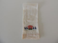 Vintage Linen Embroidery Guest Towel