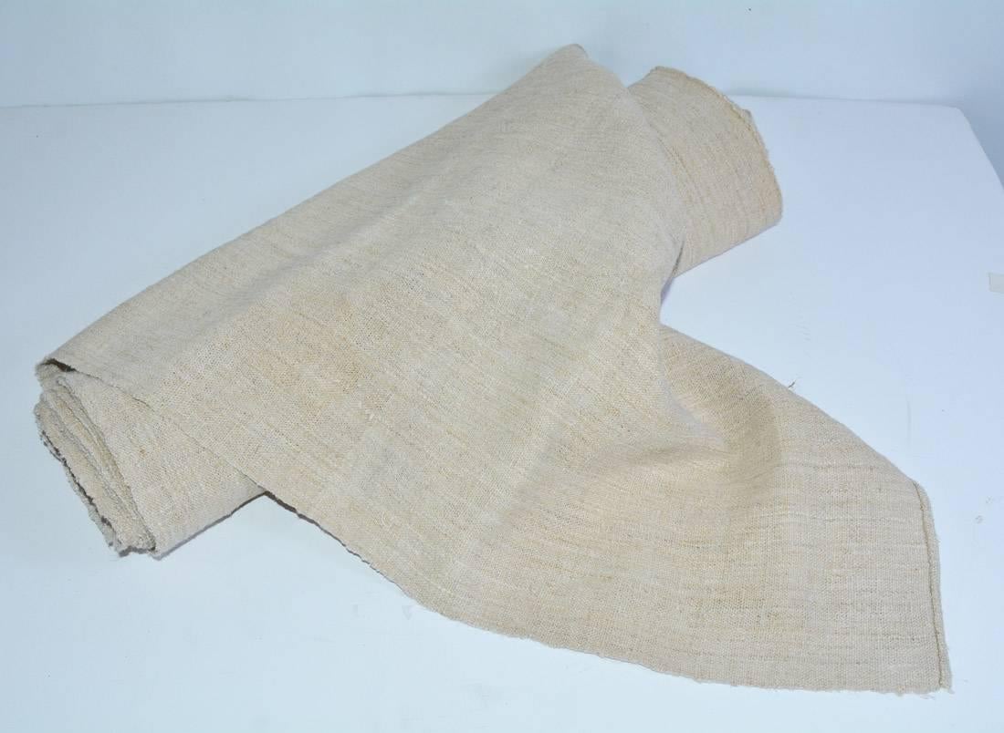 British Vintage Linen Grain Sack Fabric