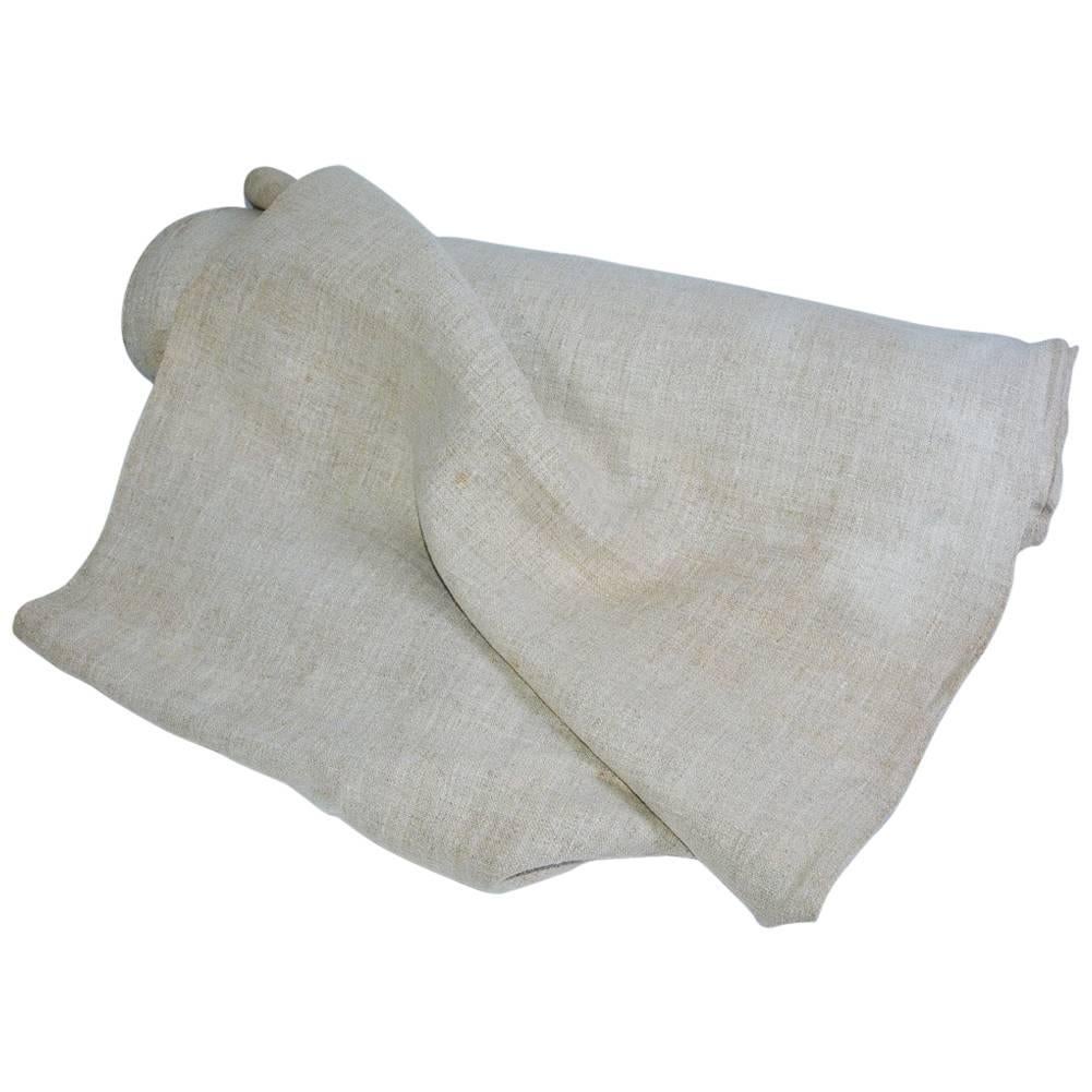 Vintage Linen Grain Sack Fabric