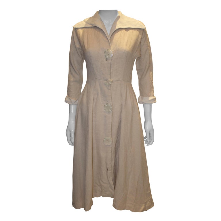 Vintage Linen Mix Dress with Interesting Collar For Sale at 1stDibs |  interesting dresses, linen mix dress sale