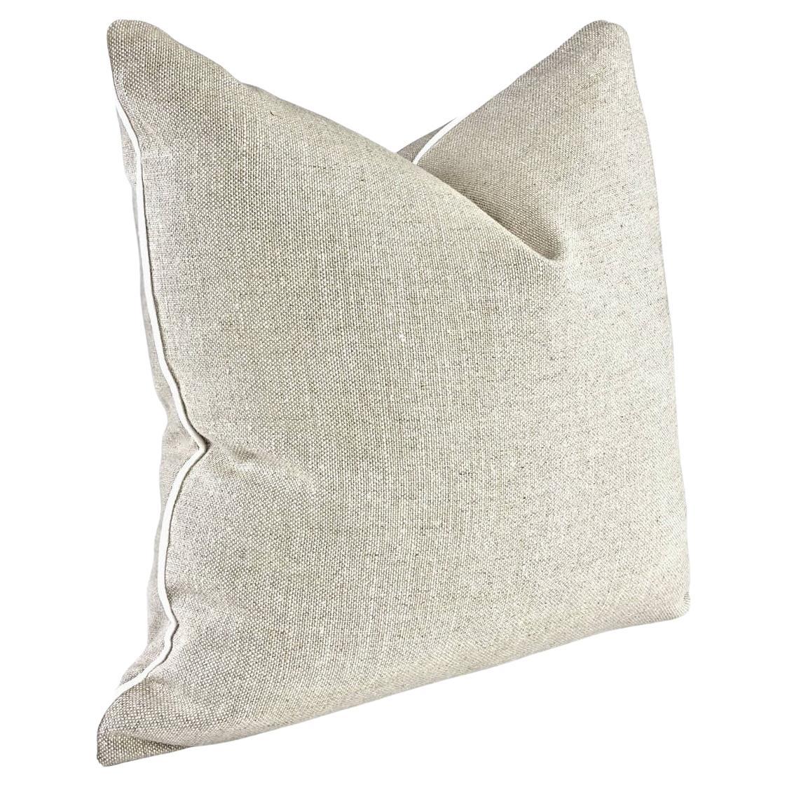 Vintage Linen Pillow - 20x20" For Sale