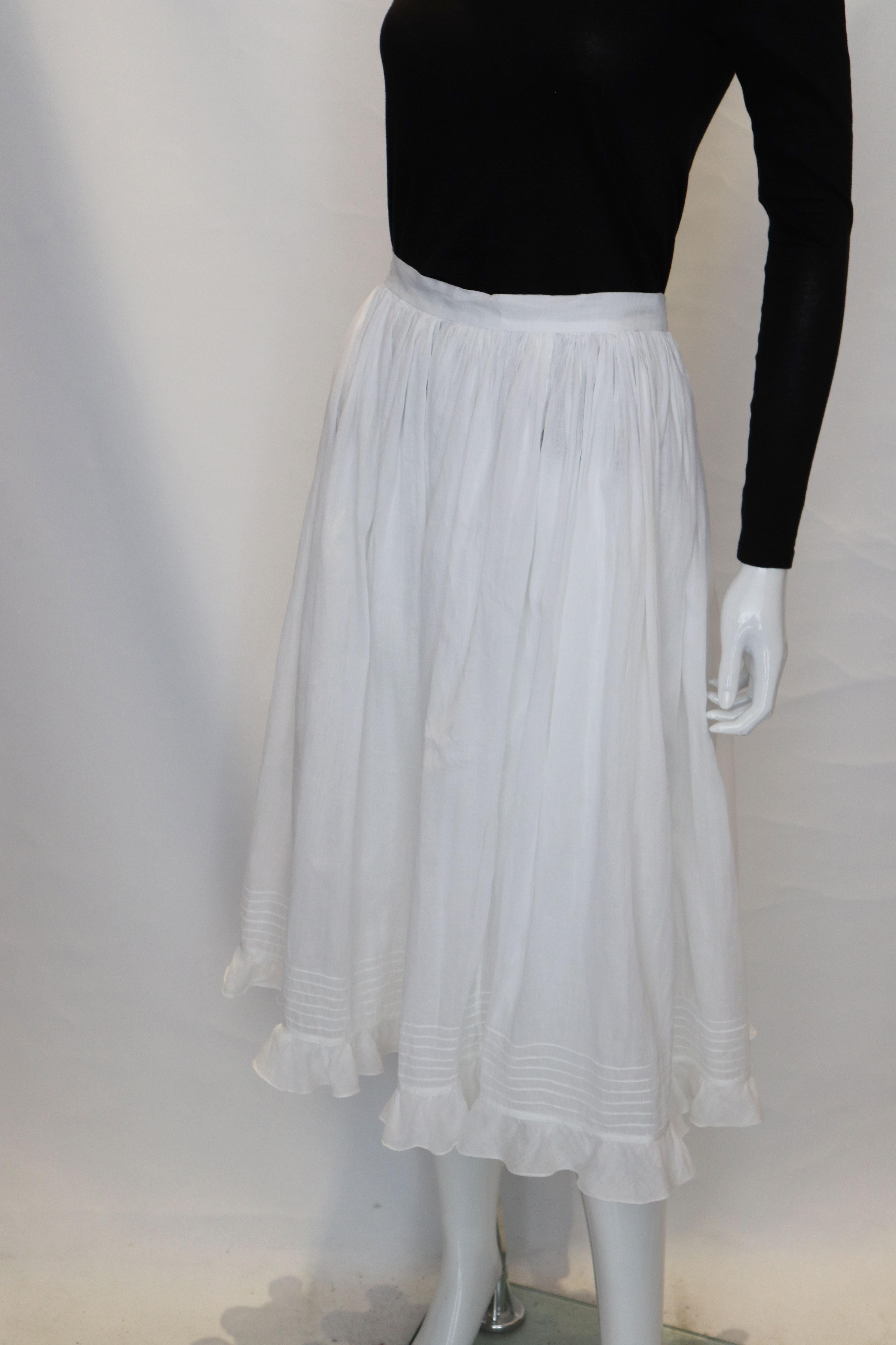 Gray Vintage Linen Skirt by Milena Francesio For Sale