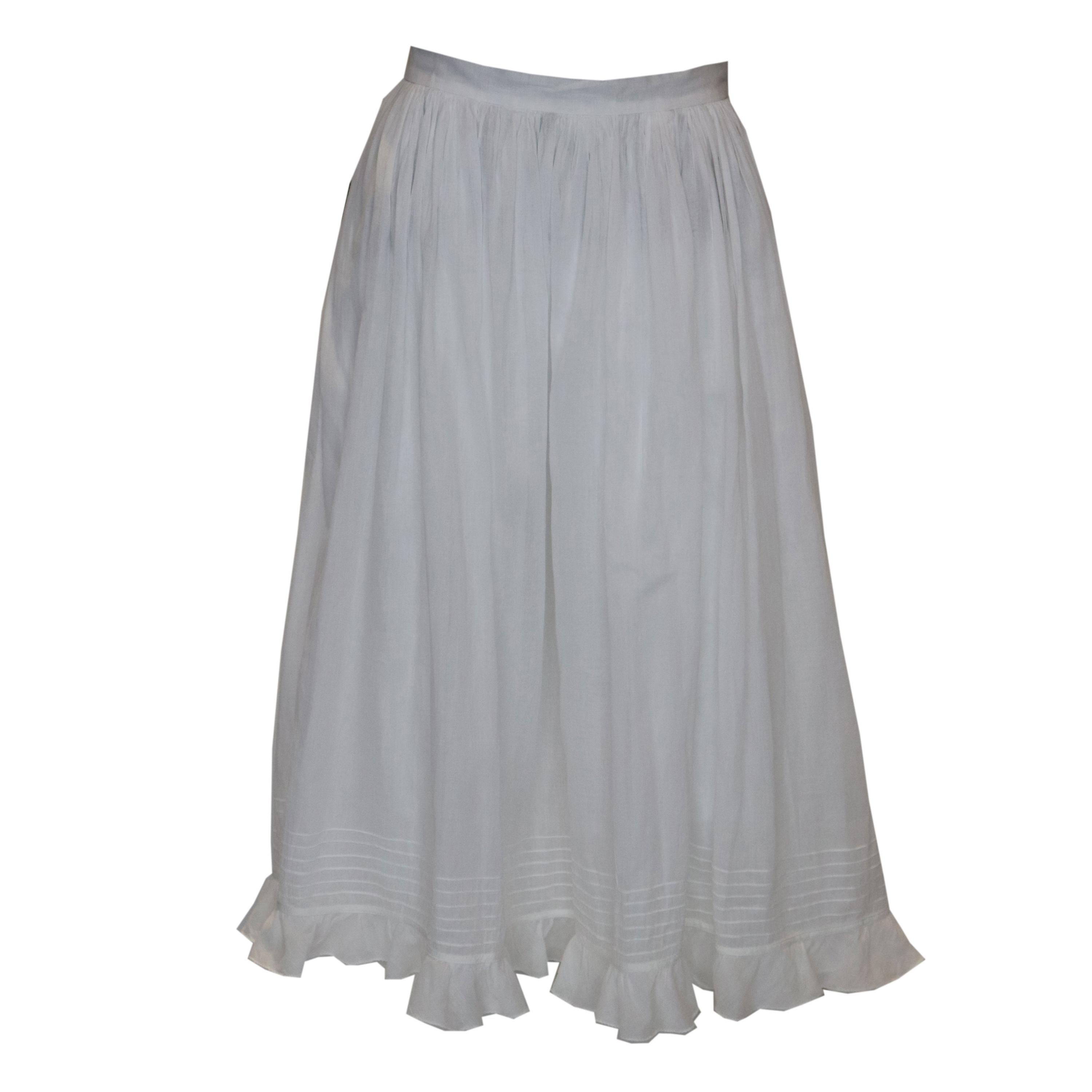 Vintage Linen Skirt by Milena Francesio For Sale