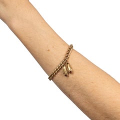 Vintage Link Bracelet with Ballet Slippers Charm, 1960s or 70s