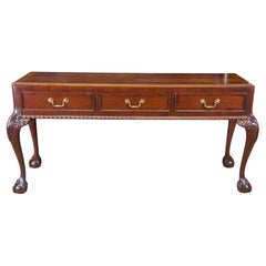 Used Link Taylor Chippendale Style Solid Mahogany Console Sofa Hall Table