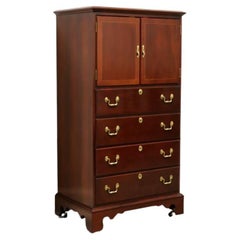 Vintage LINK-TAYLOR Solid Mahogany Chippendale Tall Chest